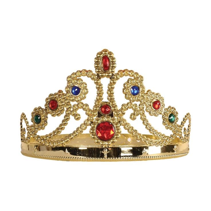 Plastic Jeweled Queen's Tiara - Gold in 2025 | Queens tiaras, Jewels, Tiara