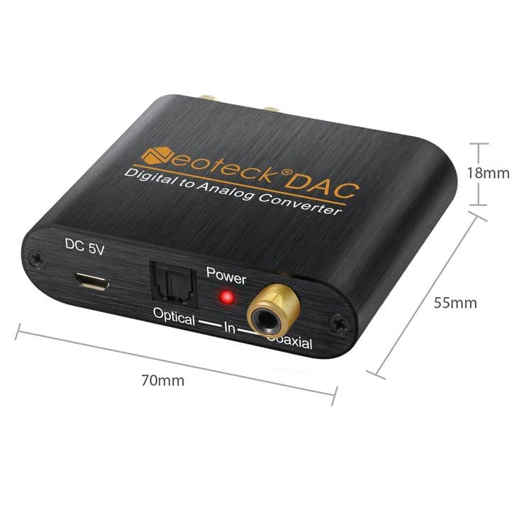 Neoteck 192KHz Digital to Analog Audio Converter Coaxial Optical