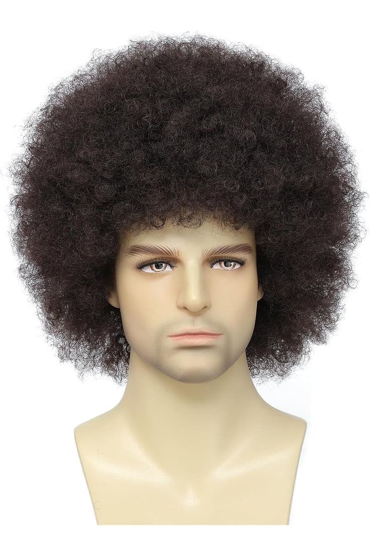Airhostess Afro Wigs for Men 70's disco Halloween Wigs Boys Party Wig ...
