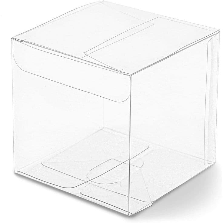 Aweisile Clear Transparent Cube Gift Boxes (50 Pack)