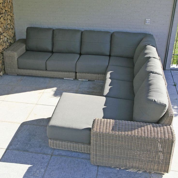 4 Seasons Outdoor - Kingston Large Corner Sofa Set with Left Arm Chaise ...