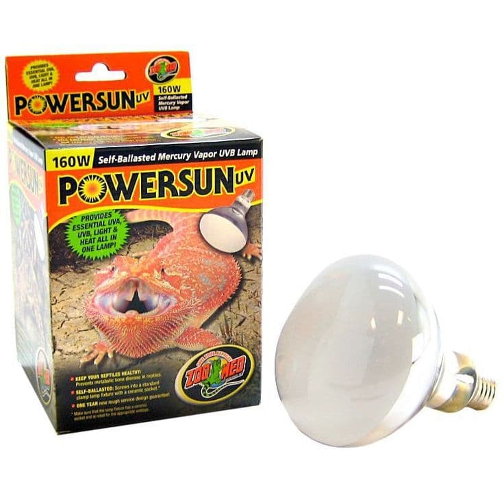 Zoo Med Powersun UVB Mercury Vapor Lamp | Zoo med, Mercury, Food animals