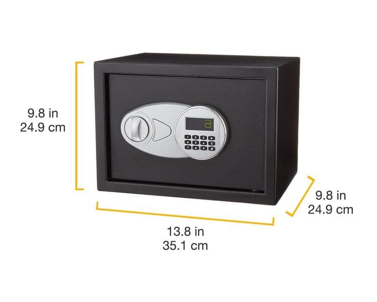 Amazon Basics Steel Security Safe and Lock Box with Electronic Keypad ...