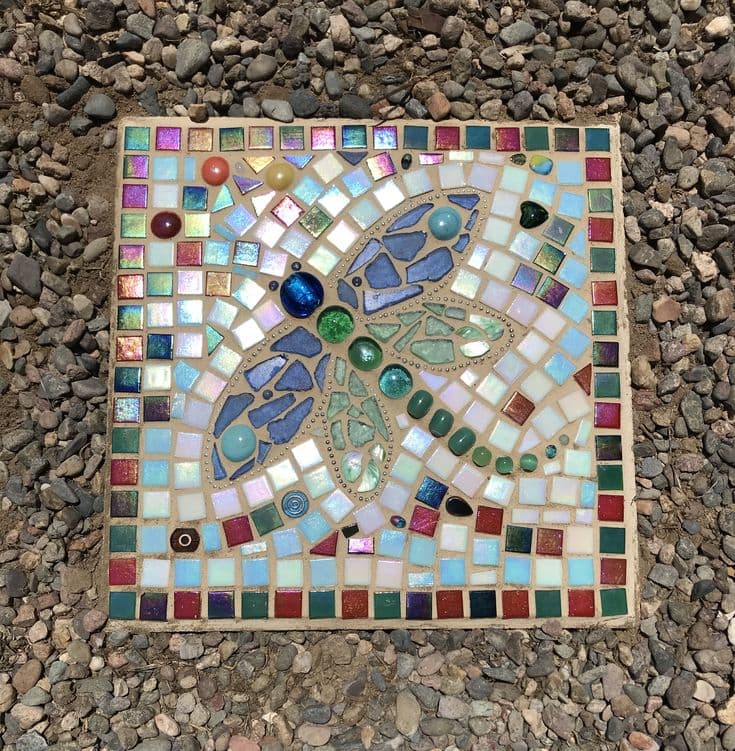 Pinterrest Square Mosaic Stepping Stones Stone Mosaic Stepper | Garden