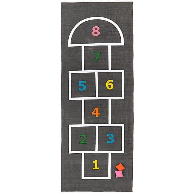 Hop, Skip and a Jump Playmat | The Land of Nod | Hopscotch rug ...