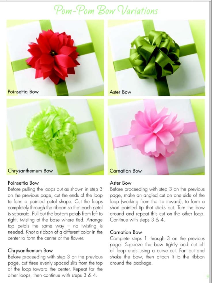 Paperchase Pom Pom Gift Bow Multipack