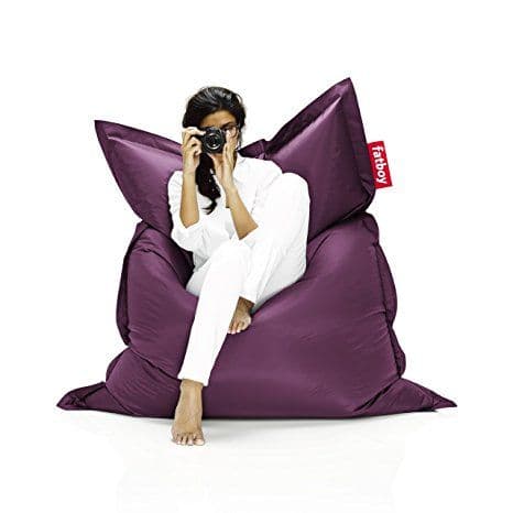 Fatboy The Original Bean Bag Chair, Large, Dark Purple | Modern bean ...