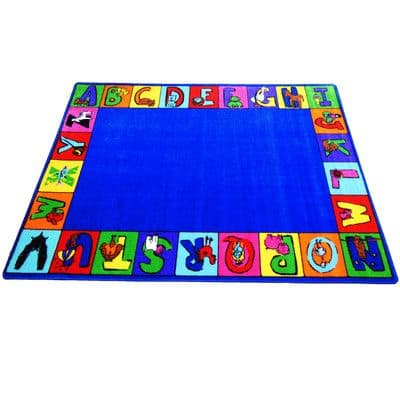 Kids World My ABC Squares Area Rug - Educational Kids Rug