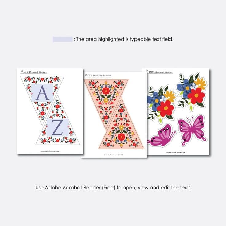 Neviti Floral Fiesta Bunting Banner
