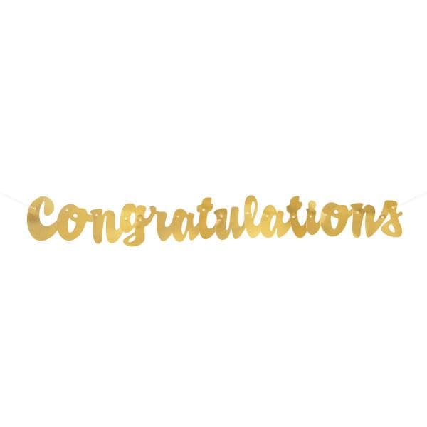 Congratulations Gold Banner, 3.5 ft. | Congratulations banner ...