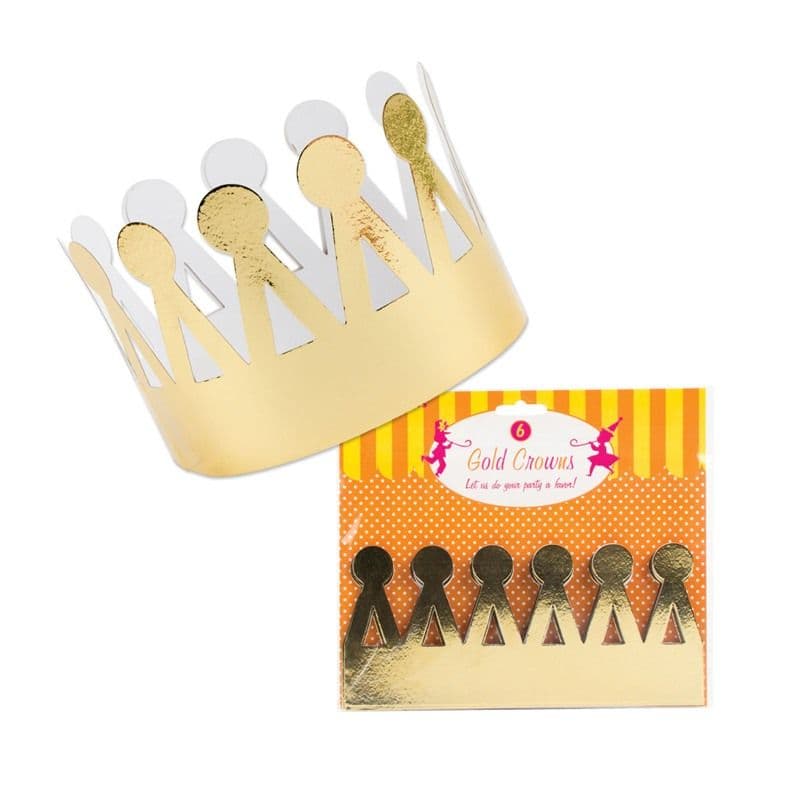 Gold Party Crowns | Gold crown party, Gold party, Birthday party supplies