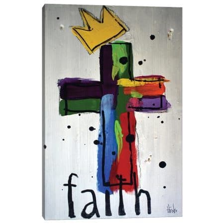 Faith Cross Canvas Wall Art by David Hinds | iCanvas | Canvas prints ...