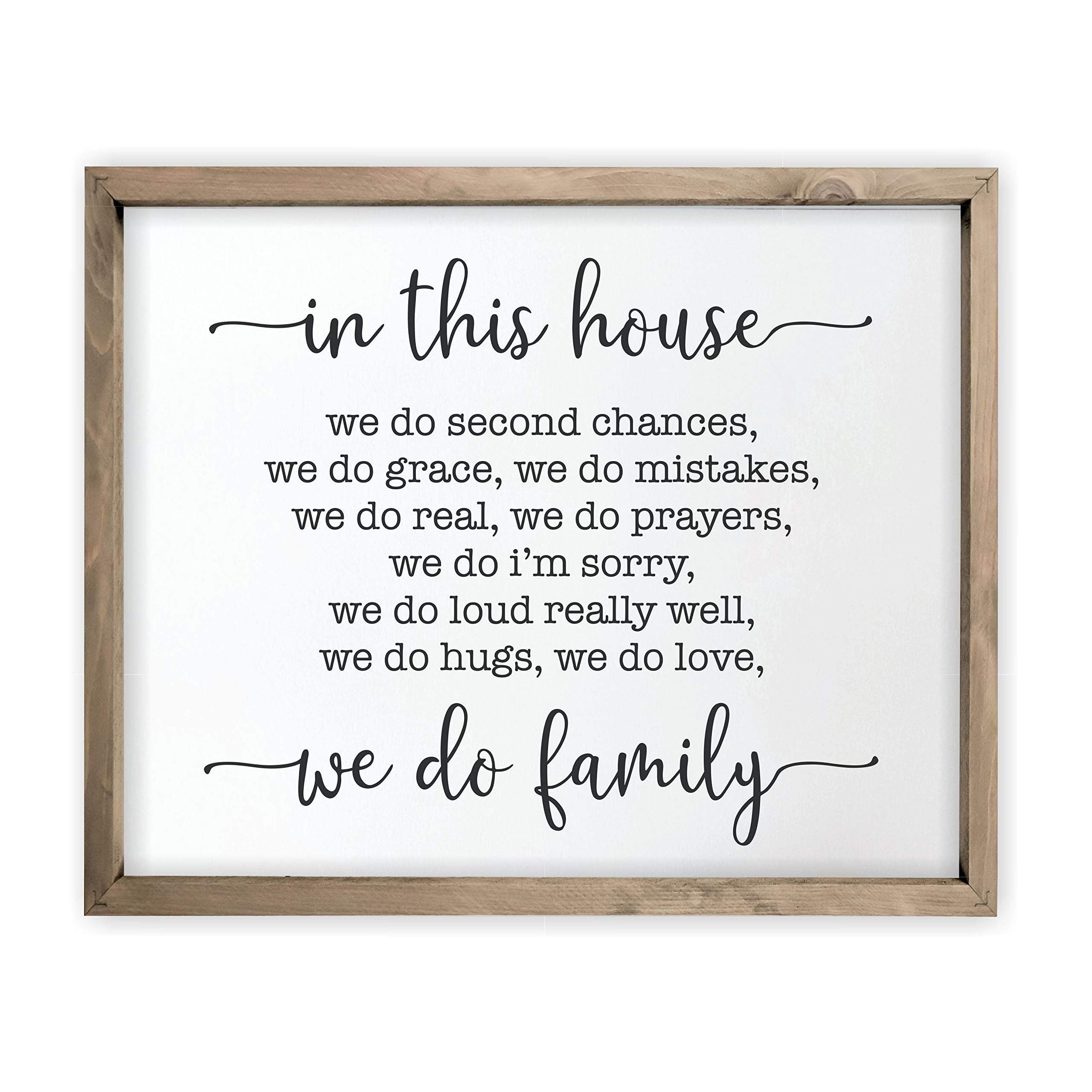 In This House We Do Family Framed Rustic Style Farmhouse Wall Sign ...