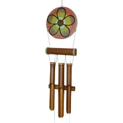 Cohasset Gifts & Garden Abstract Flower Harmony Bamboo Wind Chime ...
