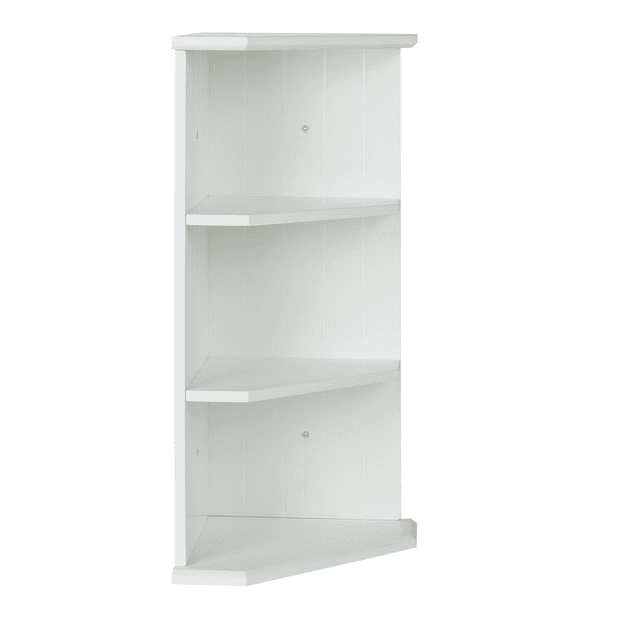 Buy Argos Home Tongue & Groove Corner Shelf - White | Bathroom shelves ...