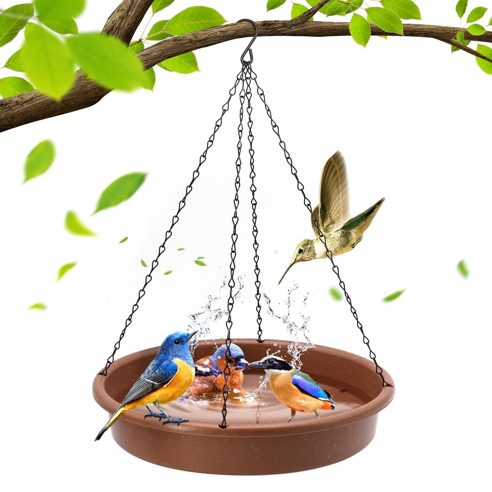 Hanging Bird Bath Hanging Bird Feeder - Hanging Bird Baths for Outdoors ...