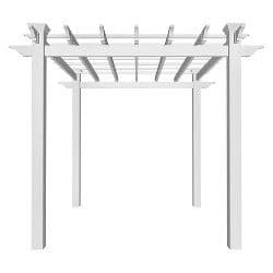 84" Kingston Vinyl Pergola - White - Dura-Trel: Maintenance-Free, UV ...