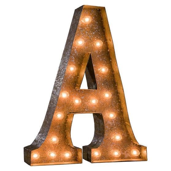 Letter Marquee Wall Light | Vintage marquee lights, Vintage marquee ...