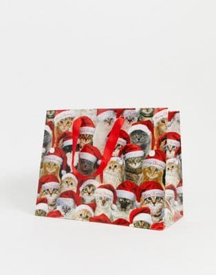 Paperchase festive cats medium gift bag | Gift bag, Paperchase, Bags