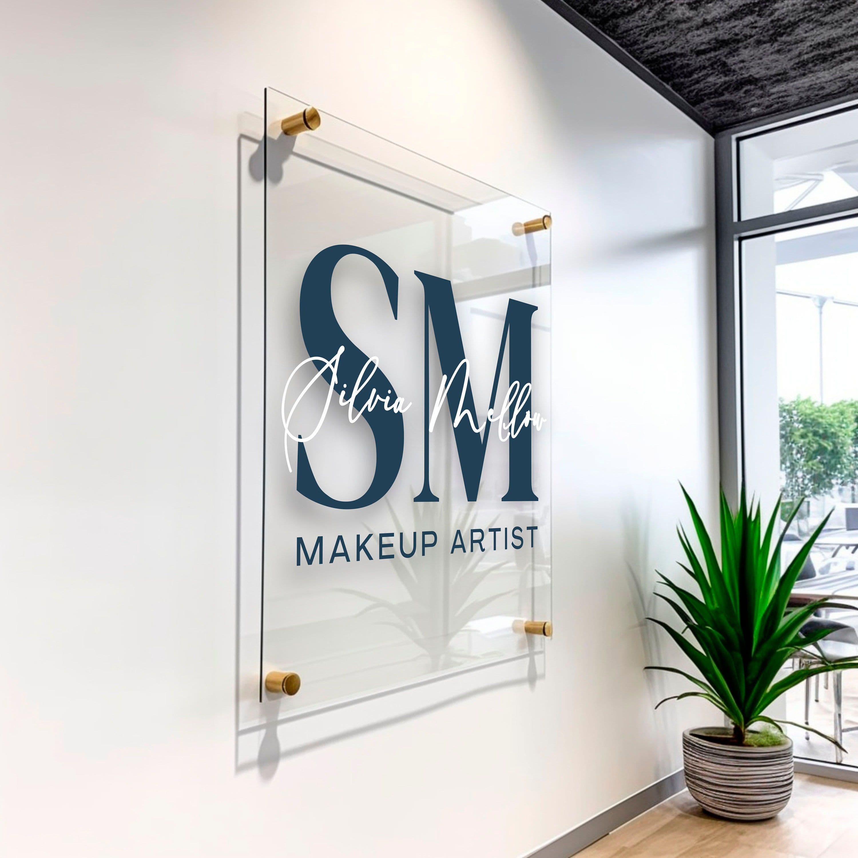 Custom Square Acrylic Business Logo Sign || Custom Logo Sign for ...