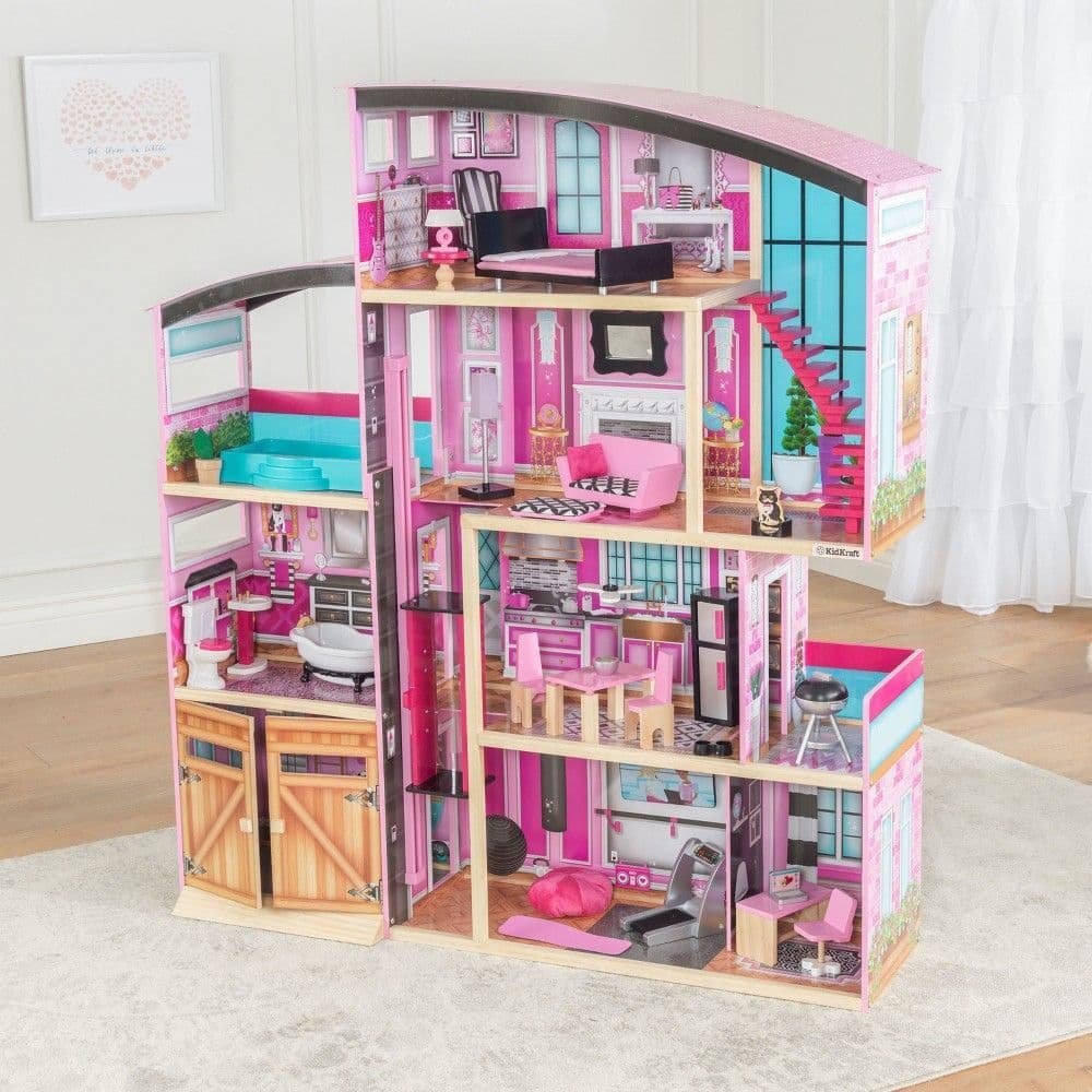 KidKraft Shimmer Mansion, Dollhouses | Wooden dollhouse, Doll house ...