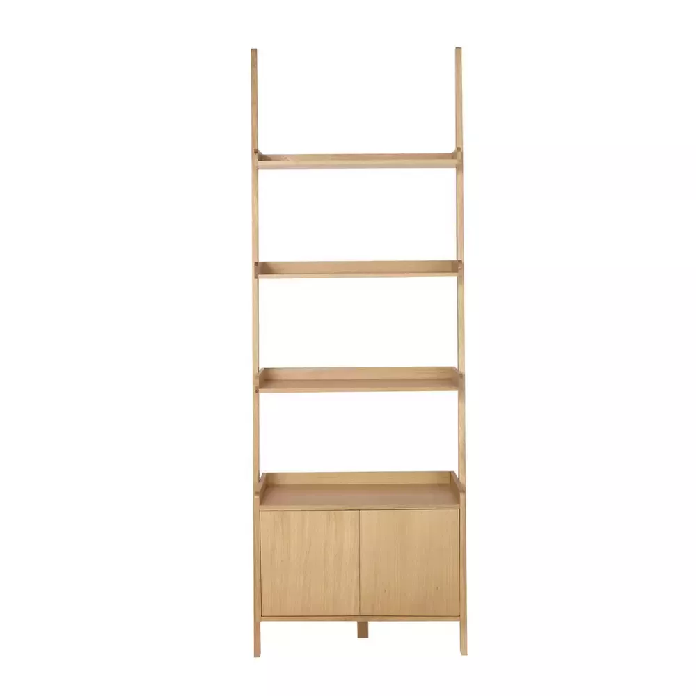 Buy Habitat Jessie 2 Door Ladder Shelf - Oak | Bookcases and shelving ...