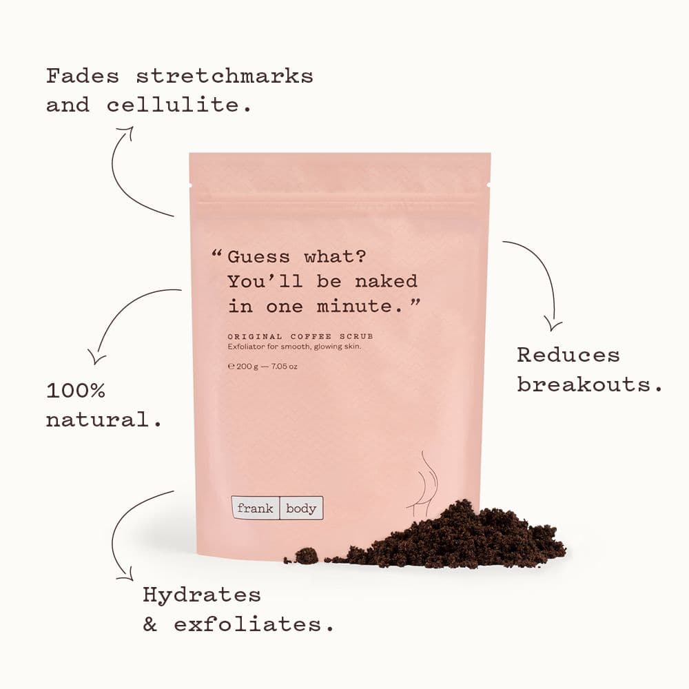 Original Coffee Scrub Results | Frank Body | Coffee scrub, Frank body ...