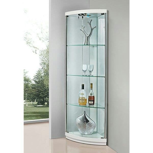 Corner Glass Display Cabinets With Lights - Glass Designs