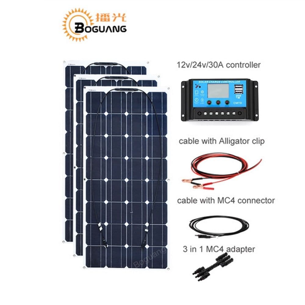 300w Mono-crystalline solar panels 12v DIY with 30A MPPT Charge ...