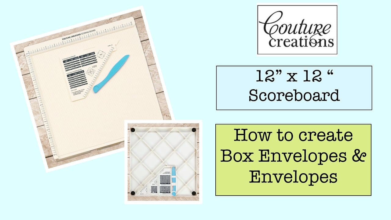 How to create Box Envelopes & Envelopes with the Couture Creations 12 x ...