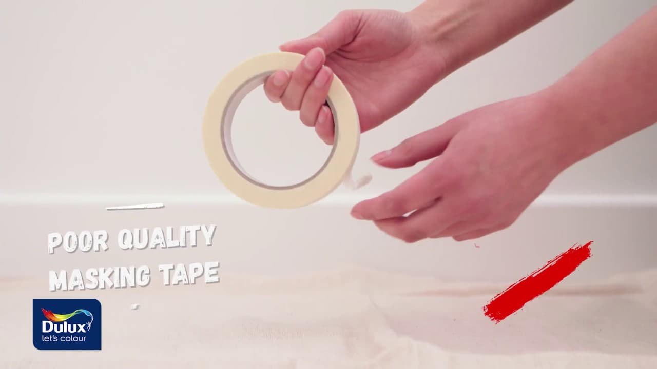 How to Apply and Remove Masking Tape - Dulux Decorating Tips - YouTube