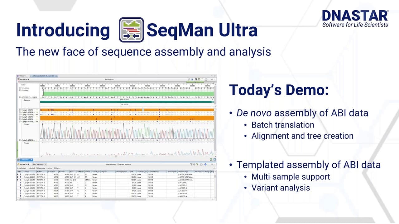 Webinar: Get to know SeqMan Ultra - YouTube