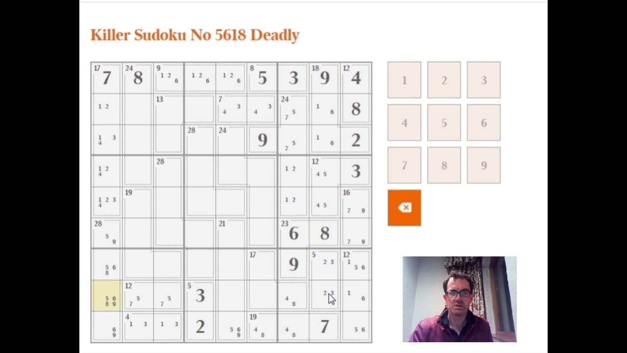 How to solve the Deadly Killer Sudoku - YouTube