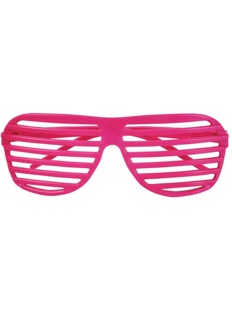 Rhode Island Novelty 80's Neon Pink Shutter Shade Toy Sunglasses Party ...