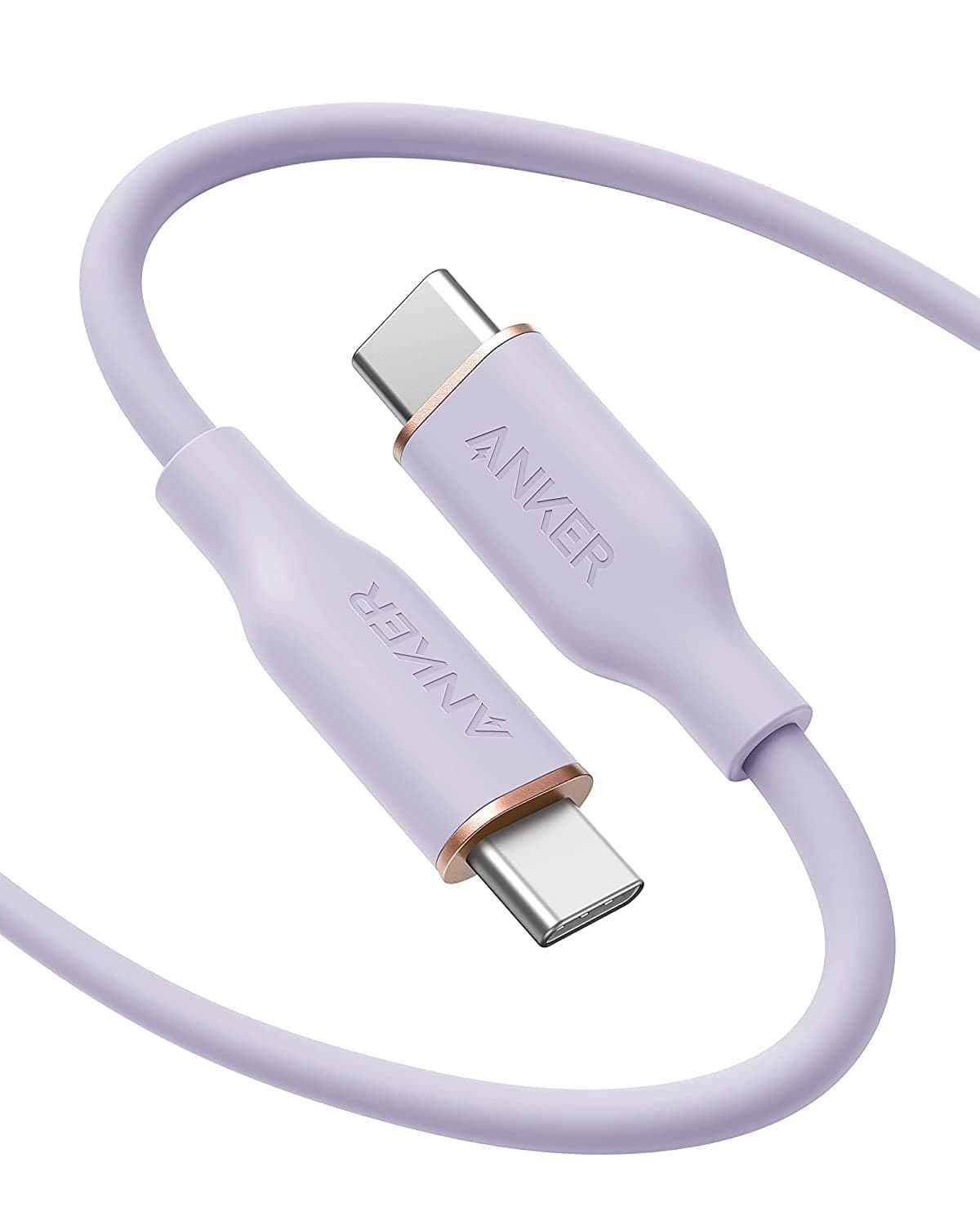 Anker Powerline III Flow, USB C to USB C Cable 100W 6ft, Type C ...