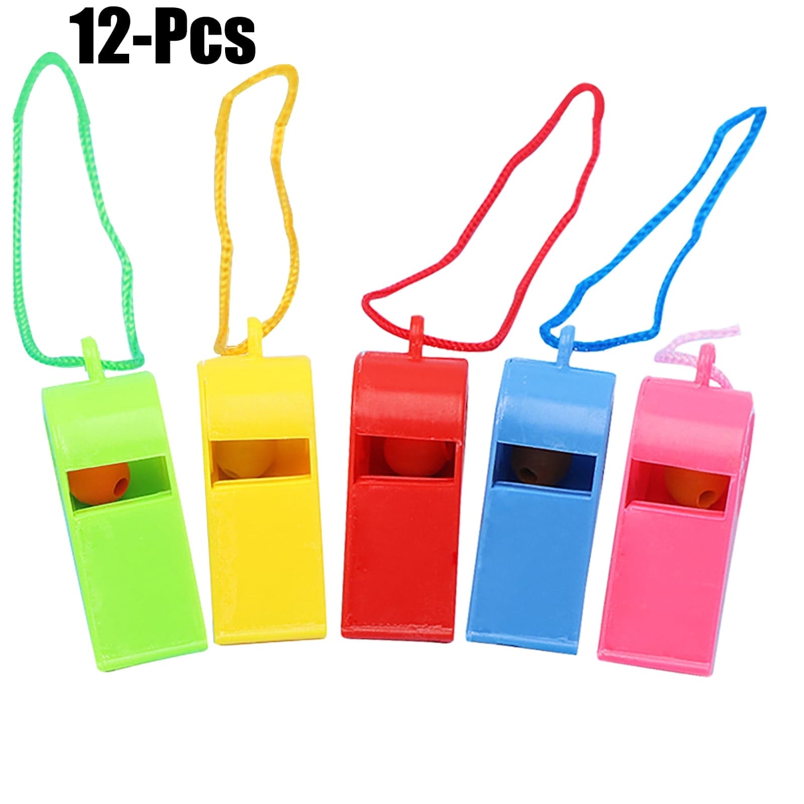 12PCS Party Whistles Noise Making Colorful Party Favors Toy Whistles ...