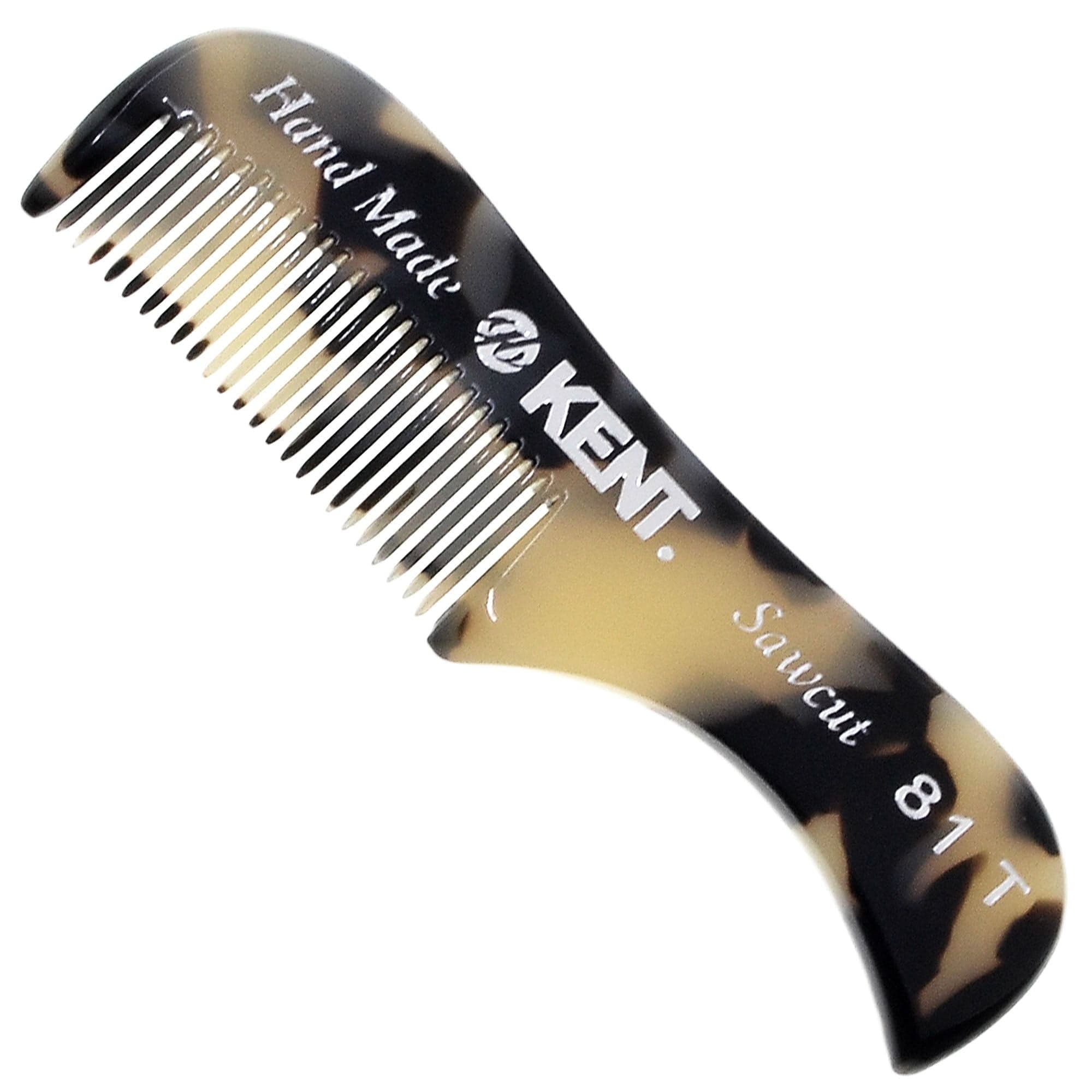 KENT A 81T X-Small Men's Beard Mustache Pocket Comb, Fine Toothed for ...