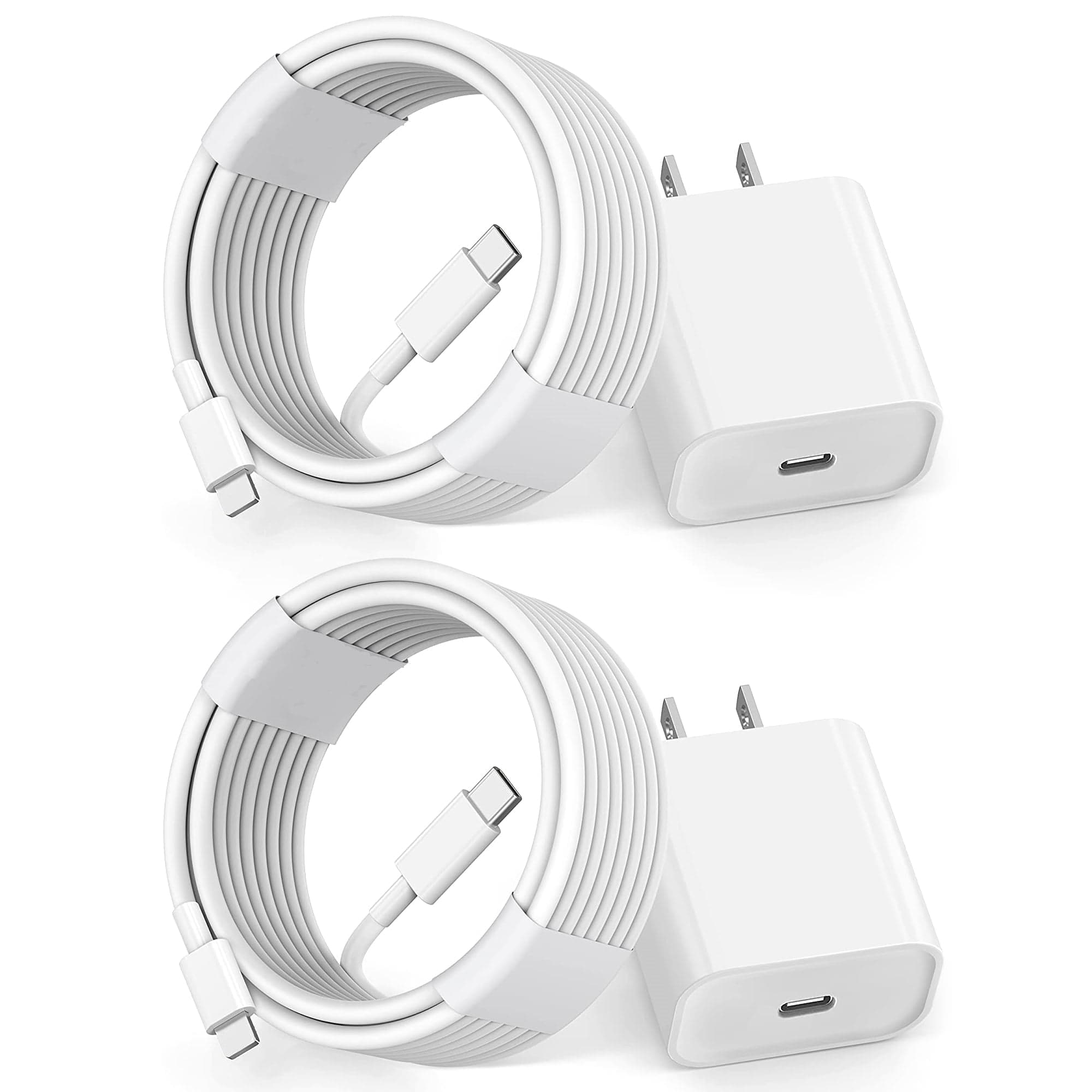 2-PACK 20W USB-C Power Adapter Fast Charging Wall Plug with USBC ...