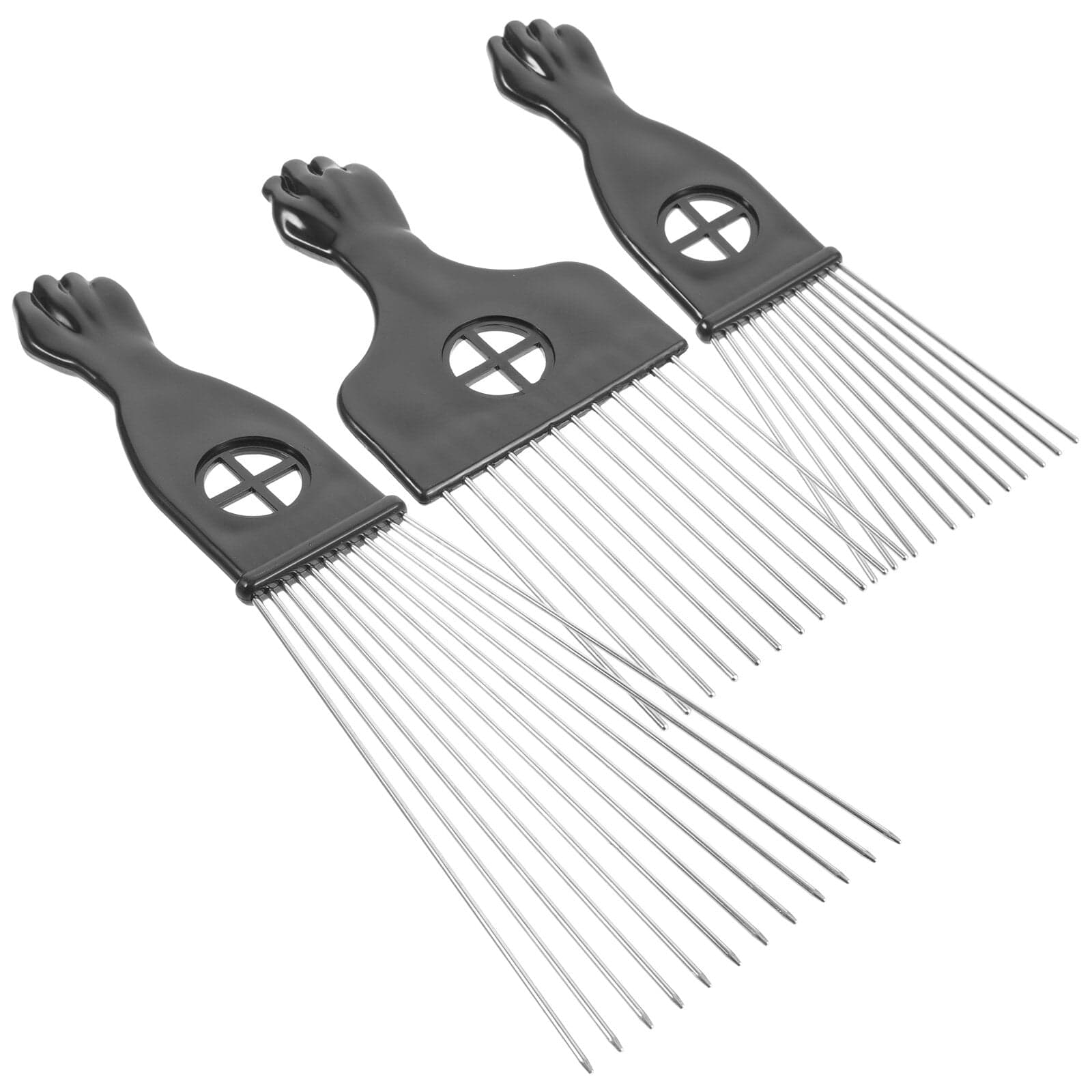 3 Pcs Hair Comb Combs Hair Pick Metal Pick Comb Hair Brush for Men Afro ...