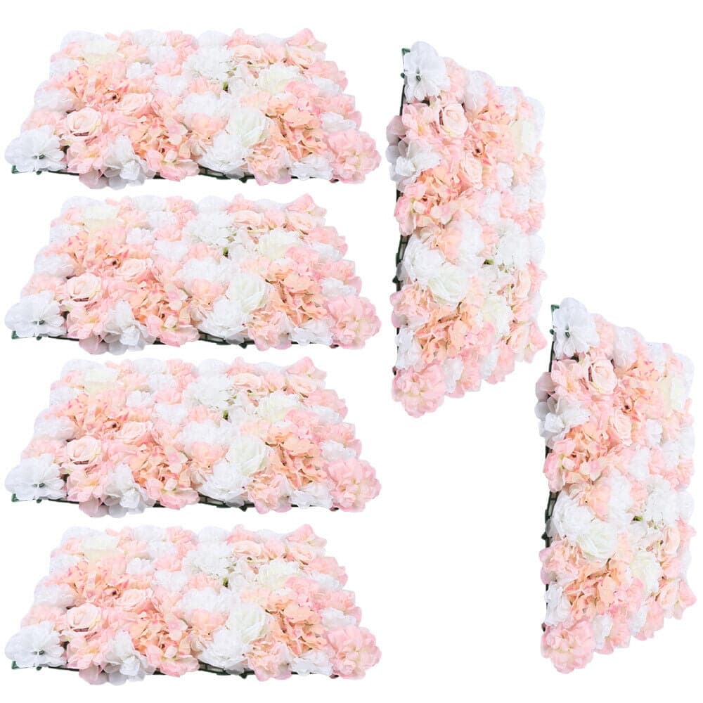 6pcs Artificial Flower Wall Panel Party Wall Wedding Decor Backdrop ...