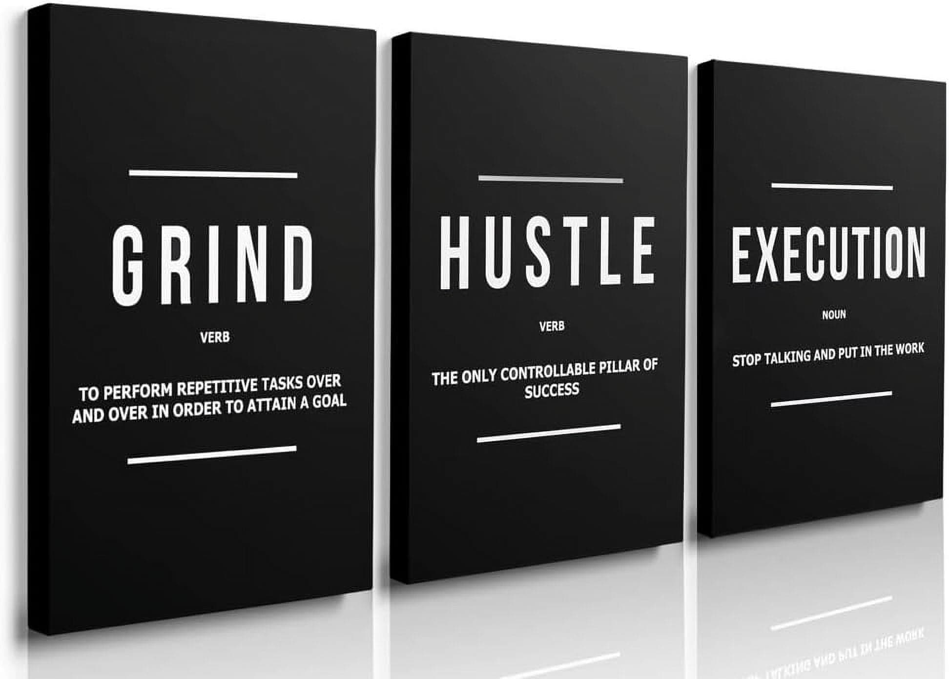 Aaroca Inspirational Canvas Motivational Posters Success Wall Art Grind ...