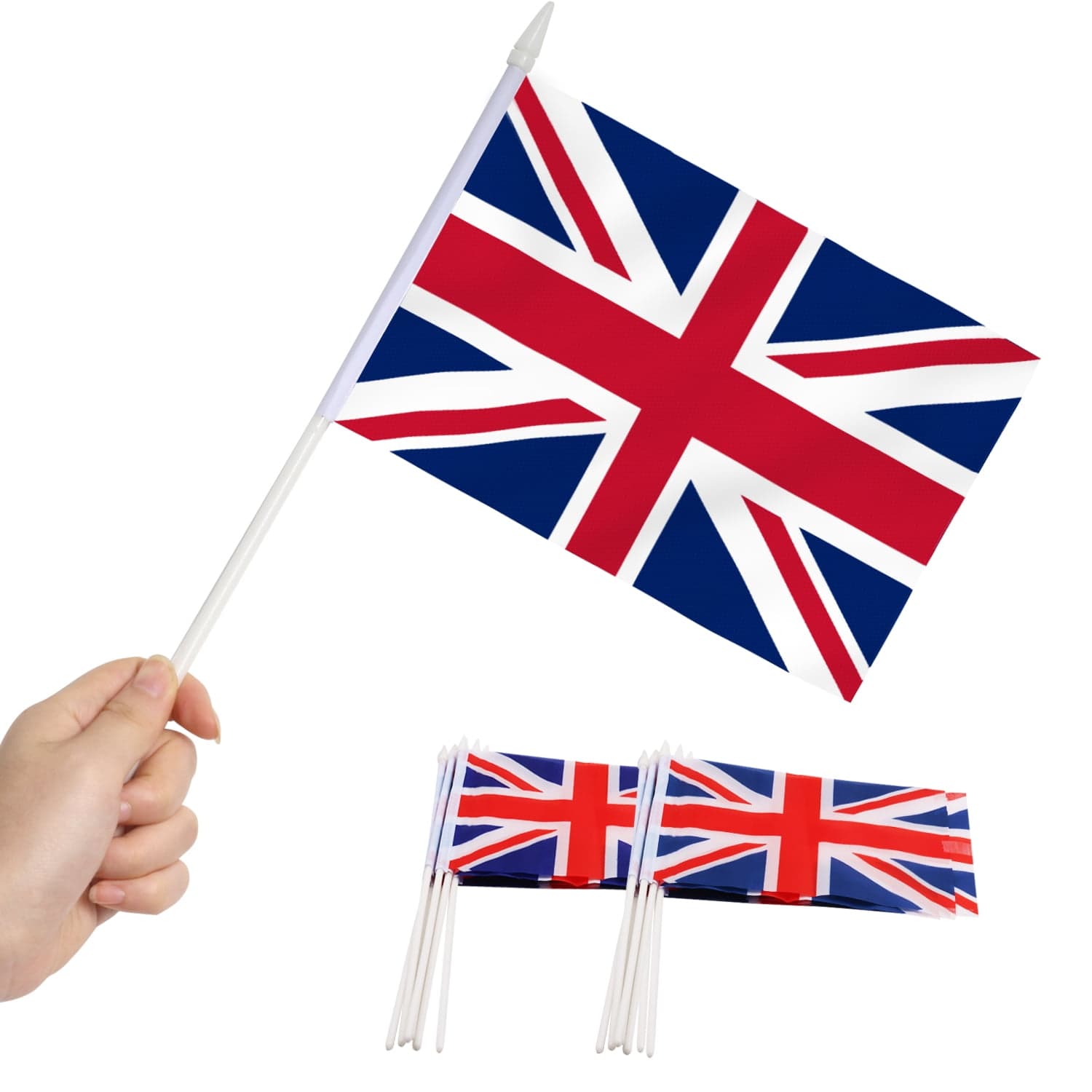 Anley British Union Jack Stick Flag Great Britain 5x8 inch Handheld ...