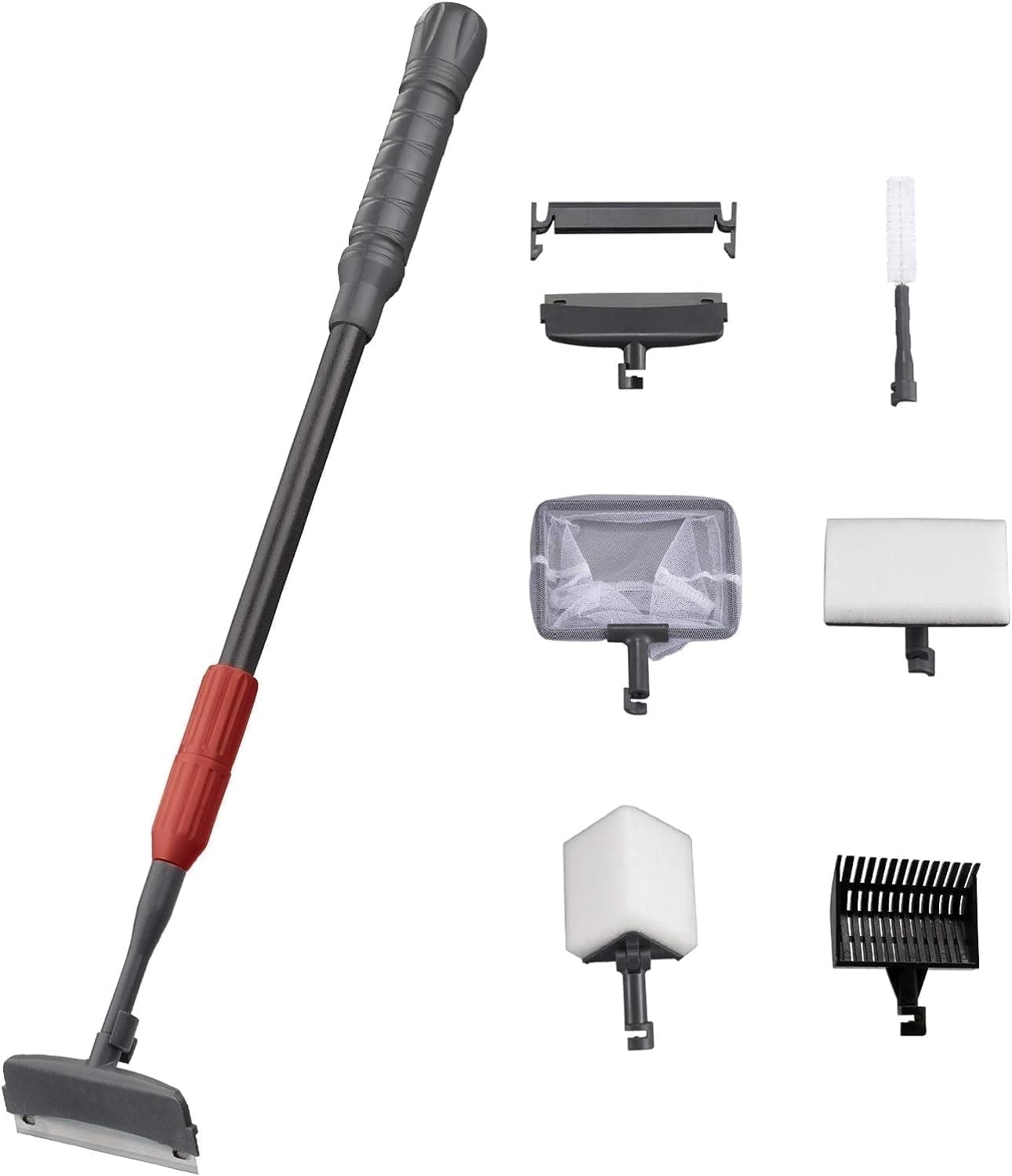 Aquarium Cleaning Tool 6 in 1 Algae Scraper Scrubber Pad Adjustable ...