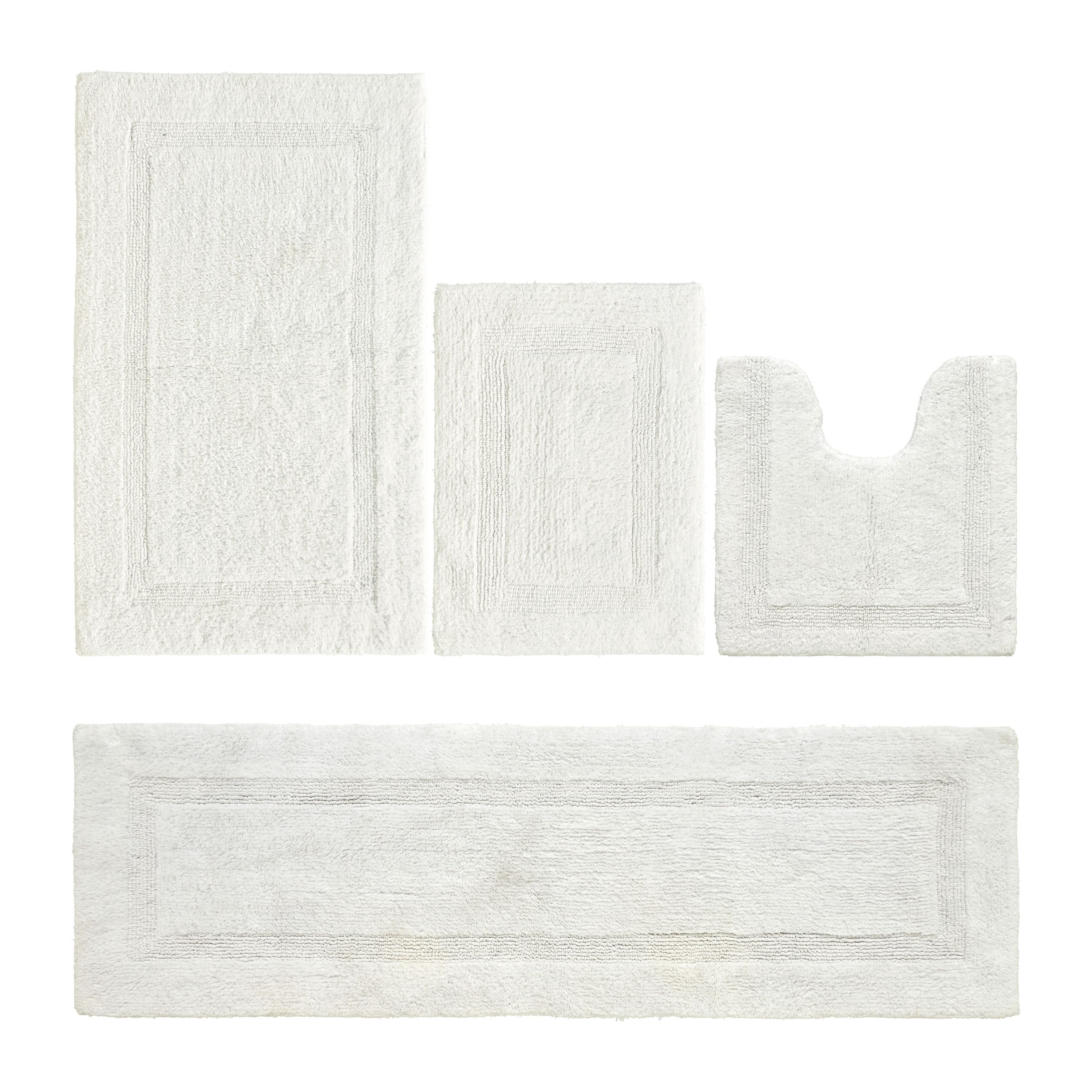 Better Trends Luxury Bathroom Rugs 4 Piece Set 100% Cotton Soft Bath ...
