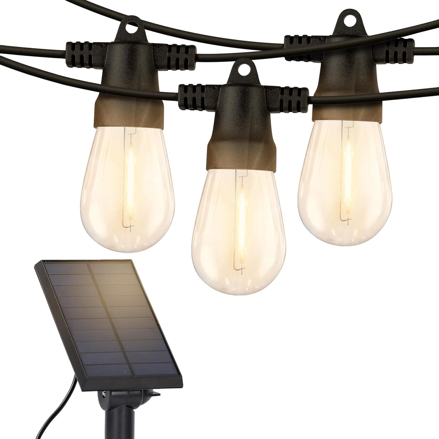 Brightech Ambience Pro Solar Powered Outdoor String Lights - Commercial ...