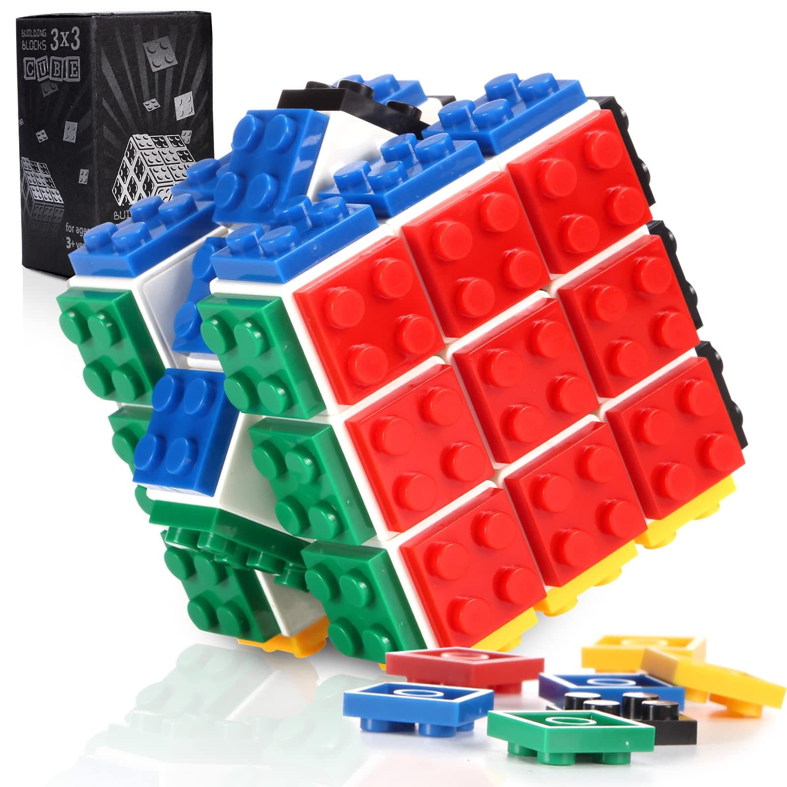 Build Magic Cube 3x3, Brain Teaser BSL1 Speed Cube Kids Adults ...