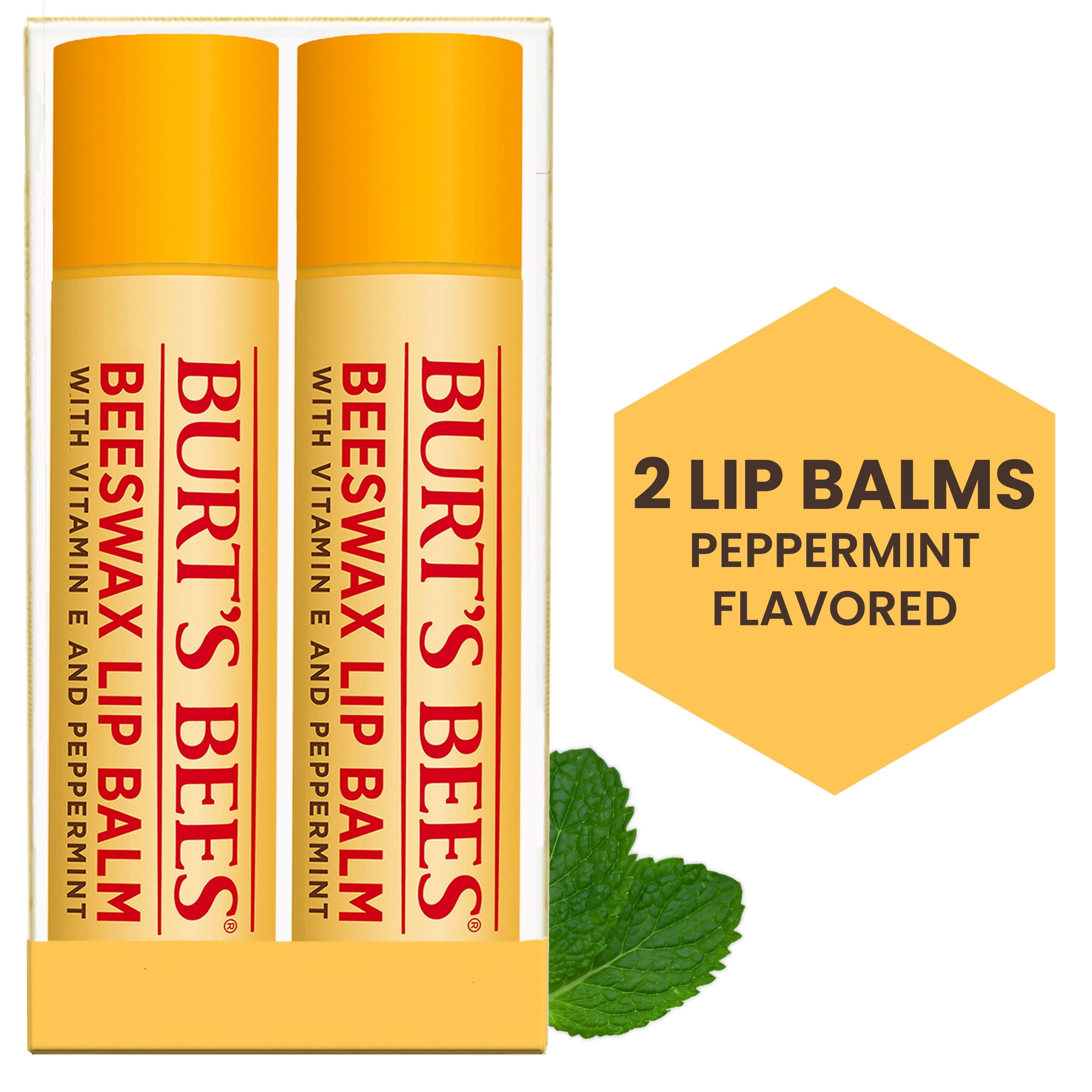 Burt's Bees 100% Natural Origin Moisturizing Lip Balm with Beeswax, 2 ...