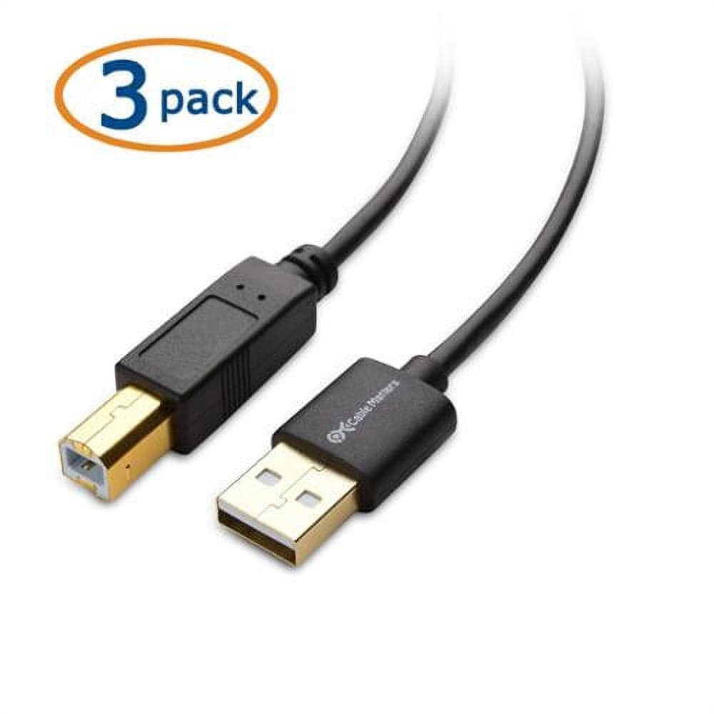 Cable Matters 3 Pack, Hi-Speed USB Cable, USB 2.0 Type A to B Printer ...