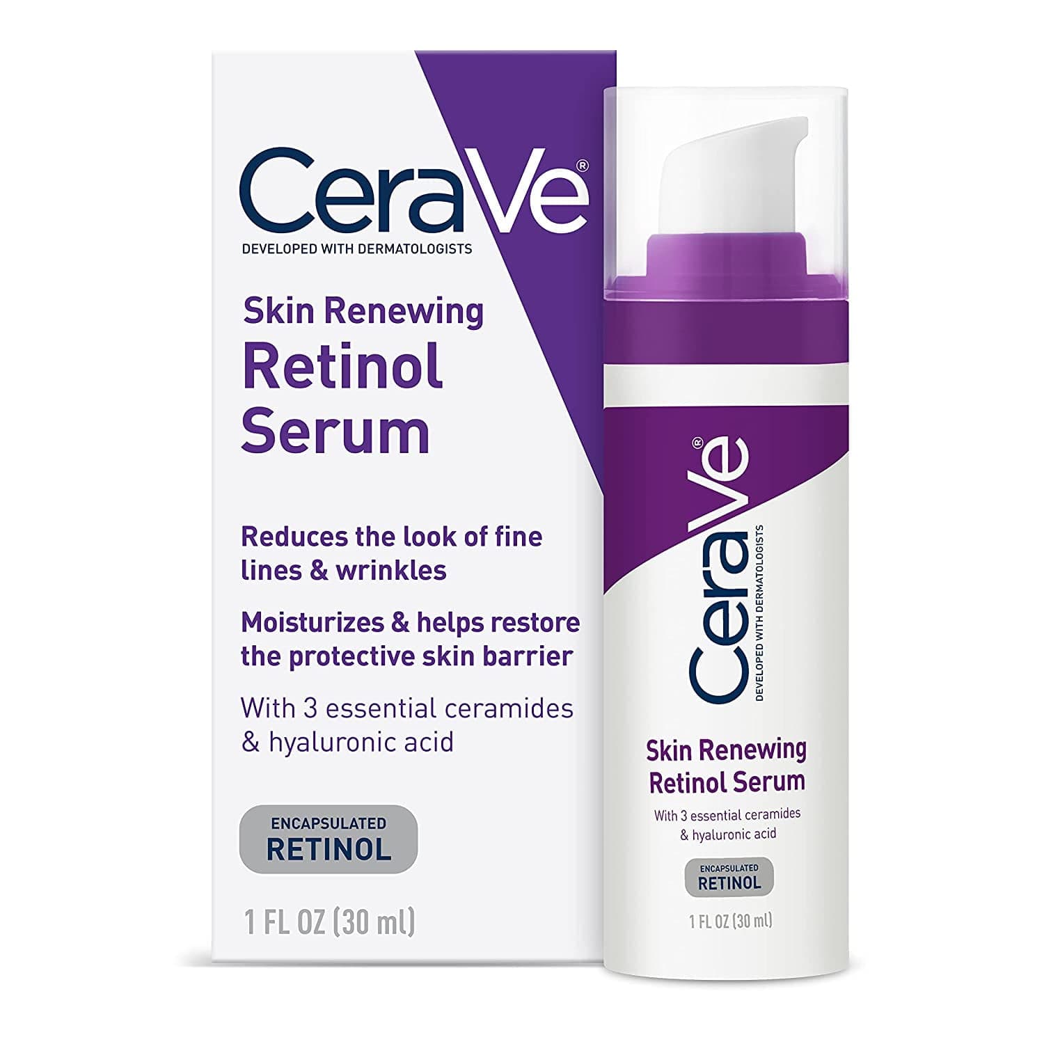 CeraVe Anti Aging Retinol Serum | Cream Serum for Smoothing Fine Lines ...