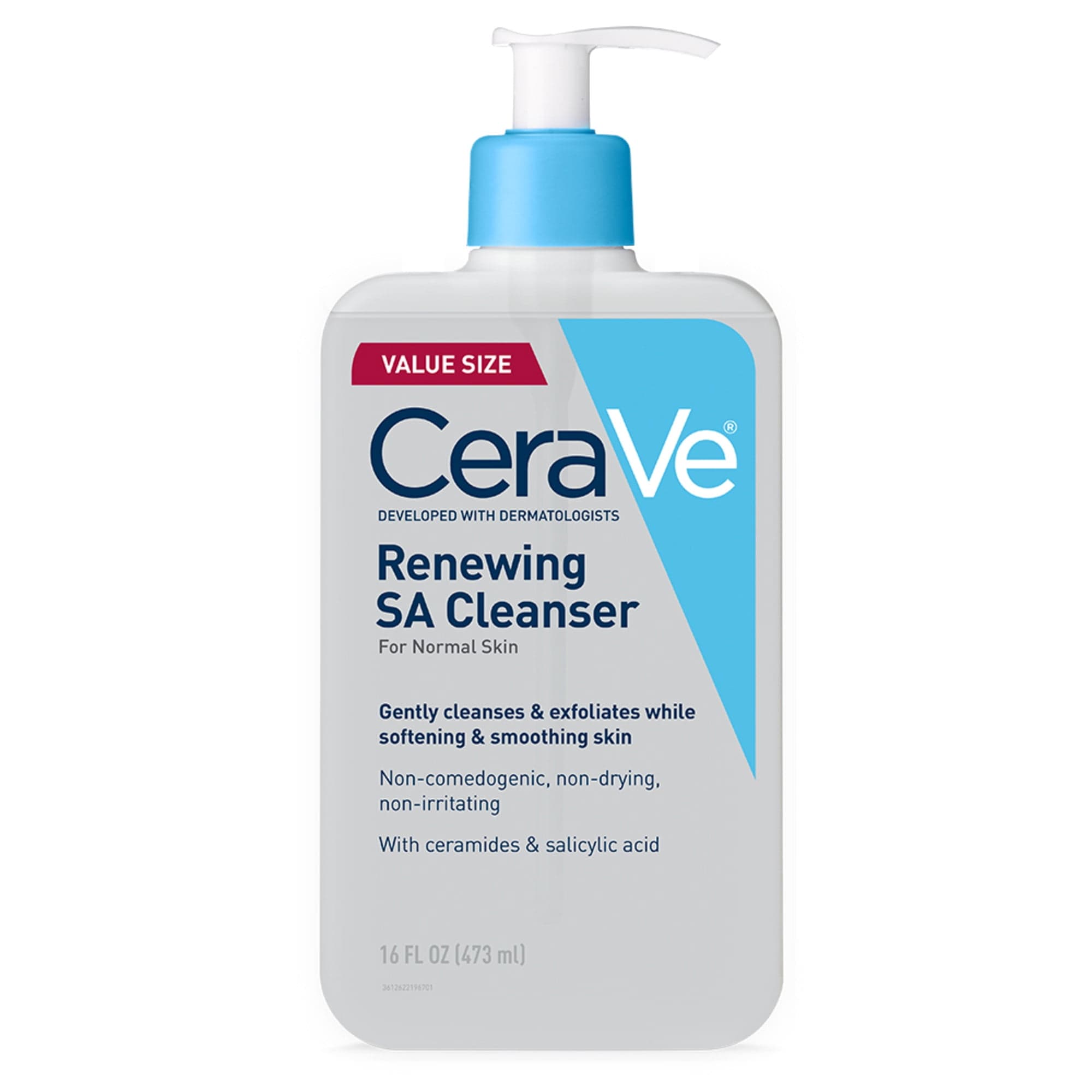 CeraVe Renewing SA Cleanser, Exfoliating Face Wash with Salicylic Acid ...
